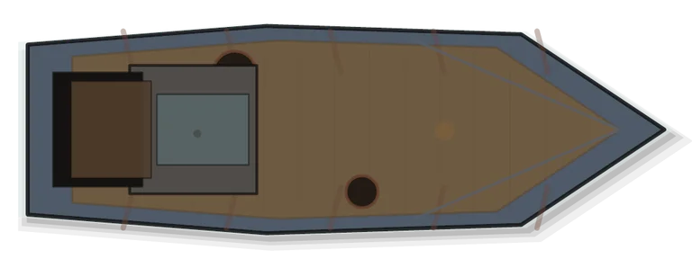The escape boat, derelict